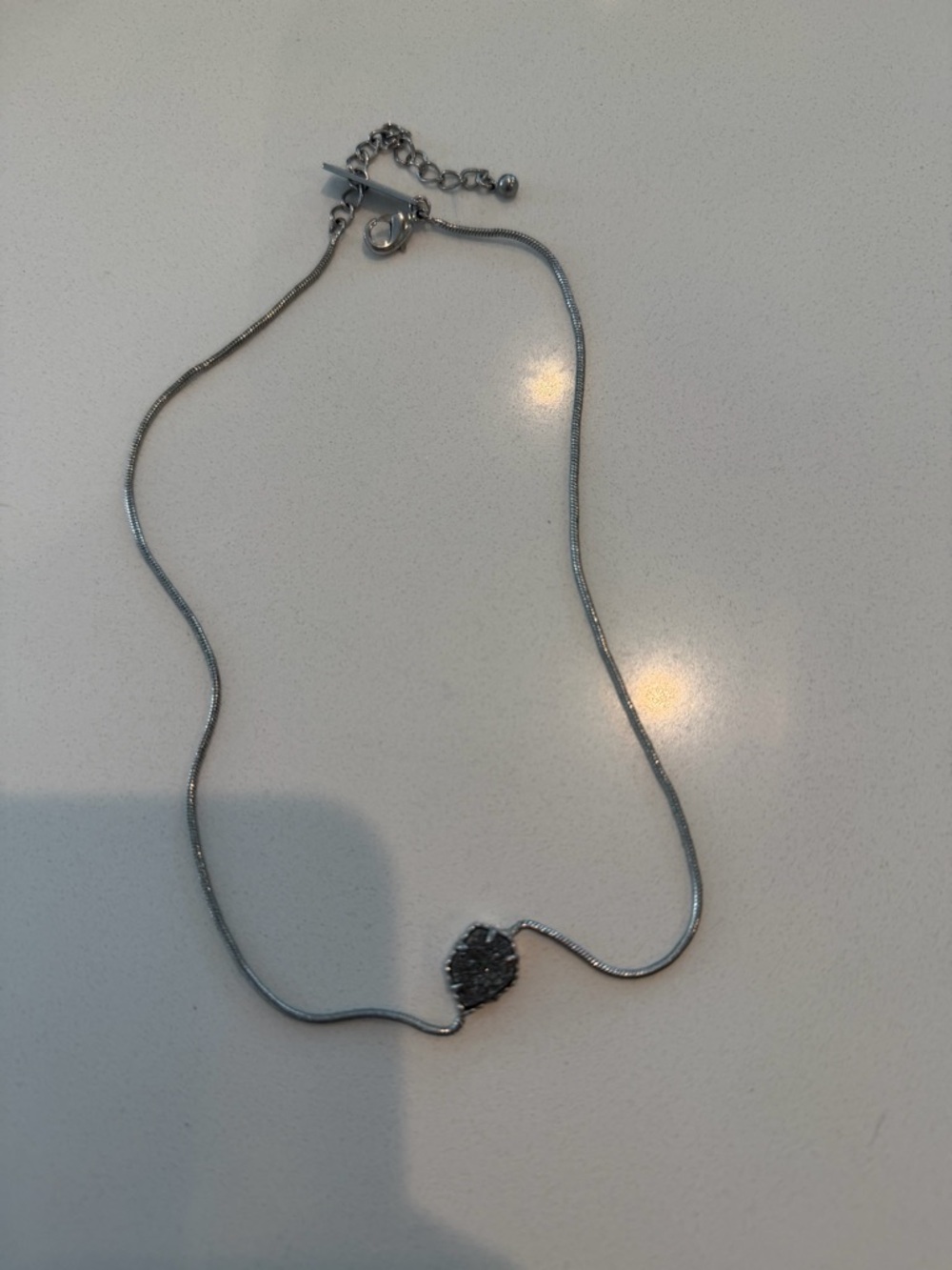 Kendra Scott Silver Sparkly Stone Necklace